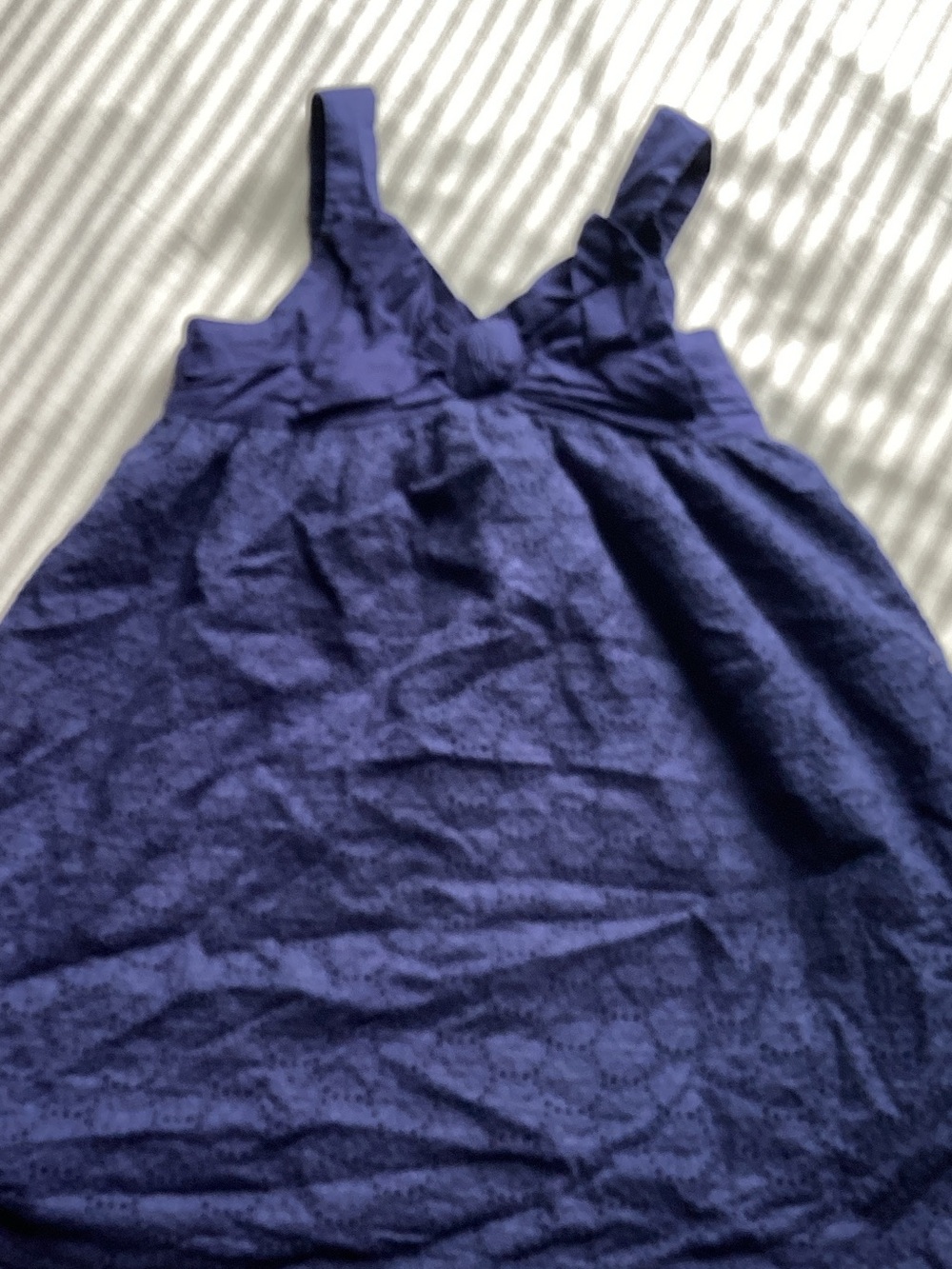 Cat & Jack Navy Blue Eyelet Girls Dress